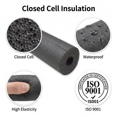 NBR Rubber Foam Insulation Tube Premium Thermal Barrier for HVAC Pipeline Thermal Retention Energy Efficiency Industrial Heat Conservation