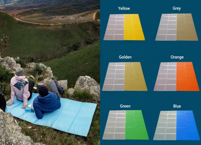 بيع بالجملة فراش نوم مزدوج قابلة للطي الفيلم الألومنيوم الأبيض الخلية المغلقة IXPE XPE رغوة غطاء النوم للخيمة ضد المياه 2 شخص 0